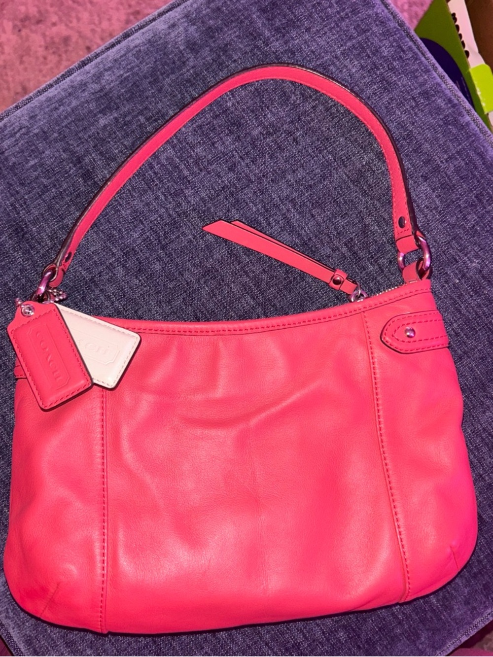 NWT Vintage Coach Pink Leather Shoulder Bag - Picture 3 of 9